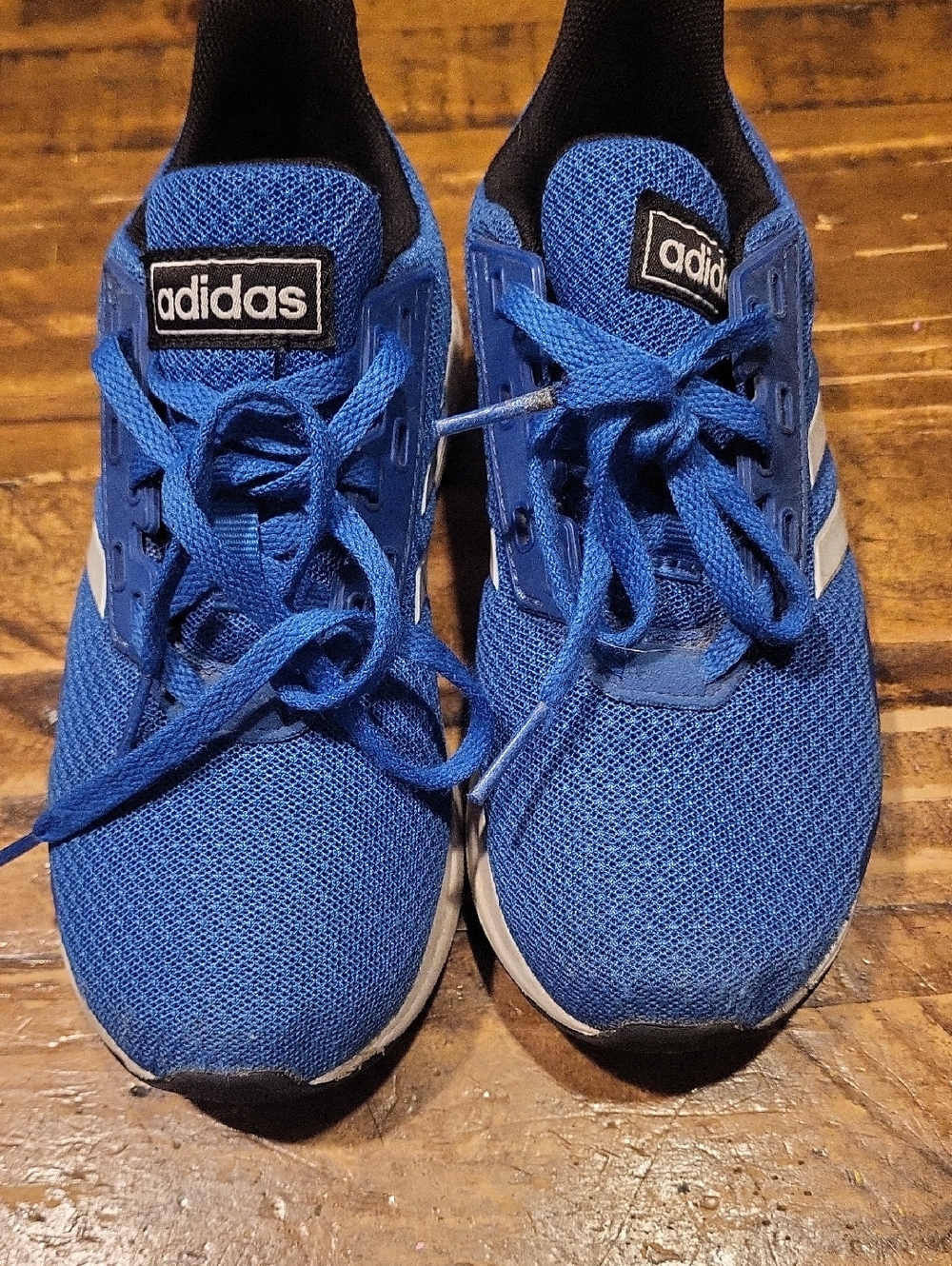 adidas Kids Royal Blue Mesh Lace-Up Sneakers